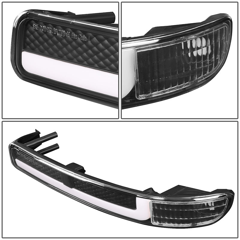 LED DRL Switchback Headlights<br>99-06 GMC Sierra 1500-3500 Yukon