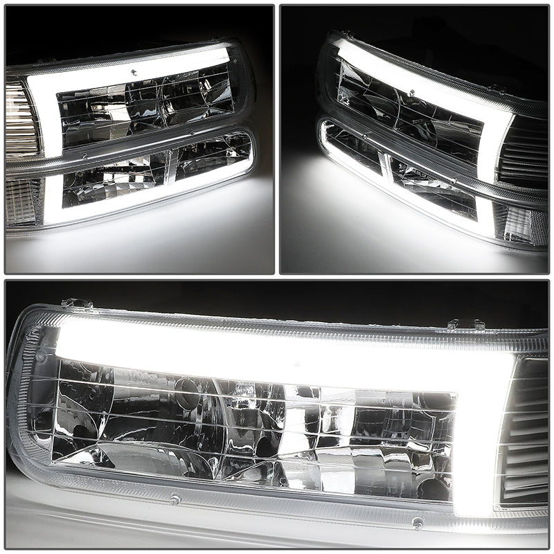 LED DRL Headlights<br>99-02 Chevy Silverado 1500-3500, 00-06 Suburban 1500 2500 Tahoe