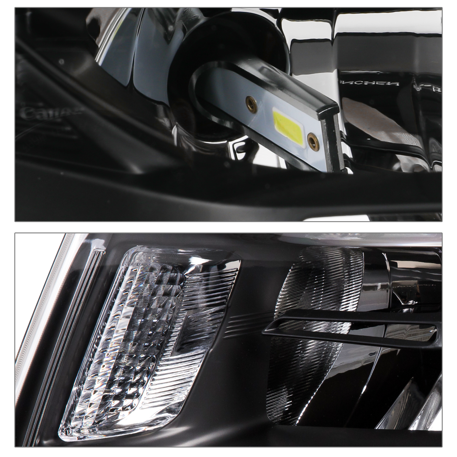 Projector Headlights w/LED Bulbs (Black)<br>14-16 Jeep Grand Cherokee