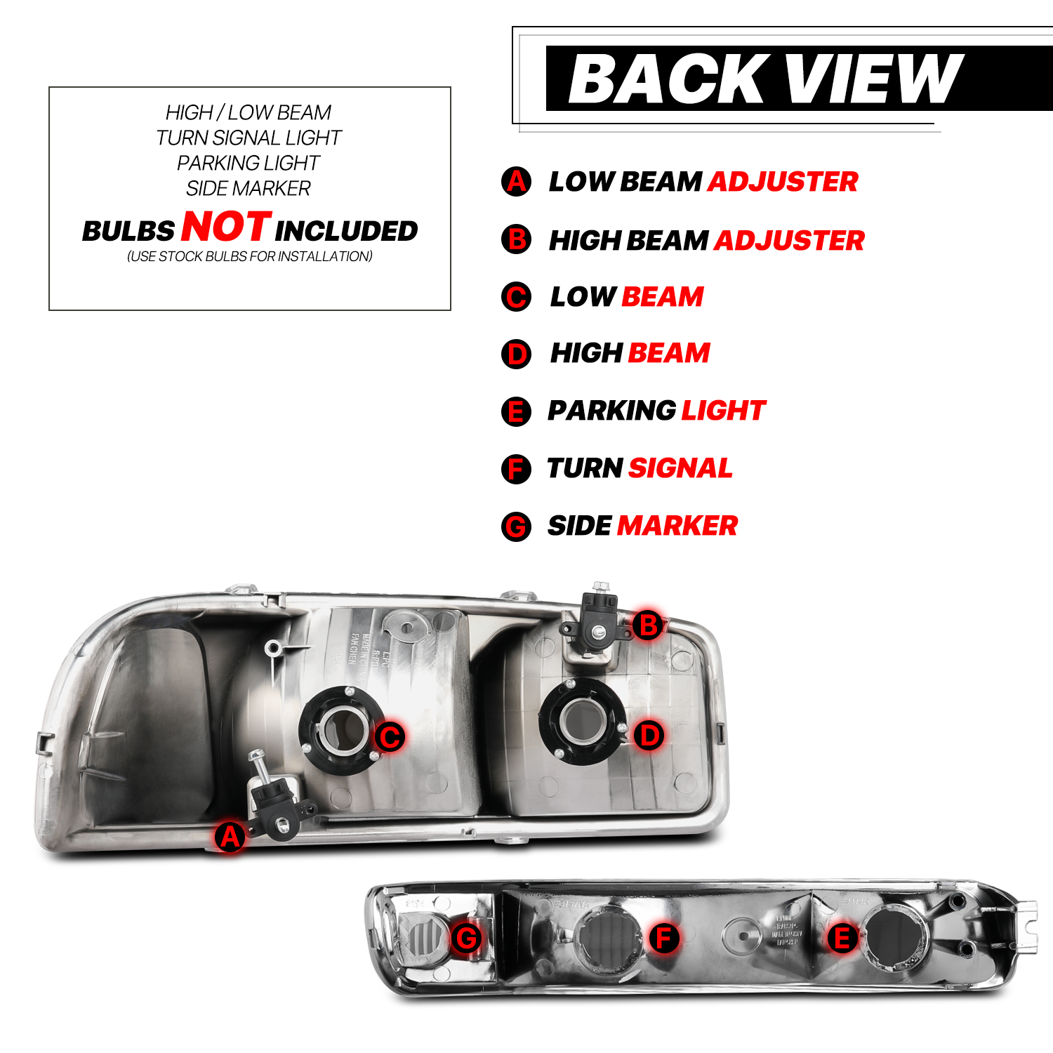 Factory Style Headlights (Chrome)<br>99-07 GMC Sierra/Yukon XL