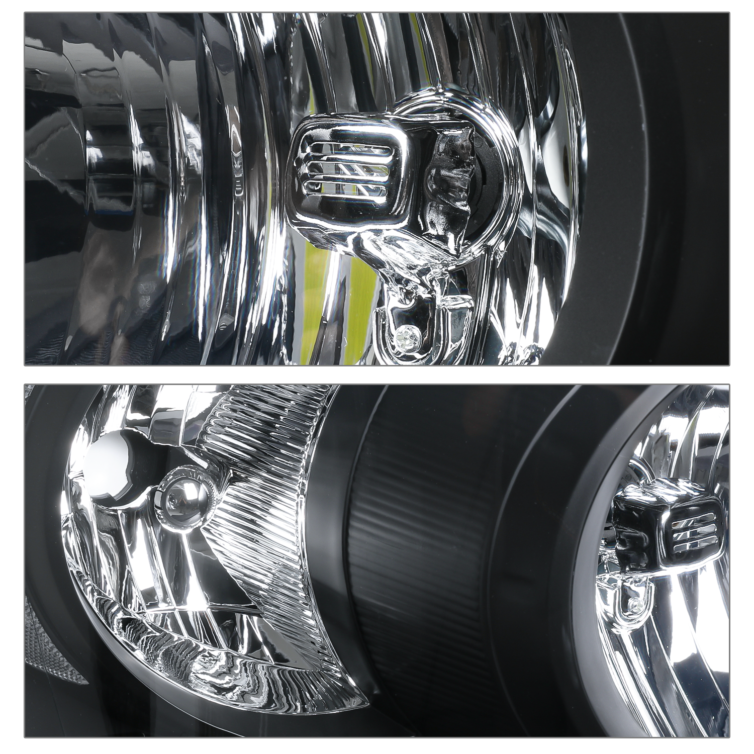 Factory Style Headlights w/LED Bulbs (Black)<br>06-09 Dodge Ram 1500/2500/3500