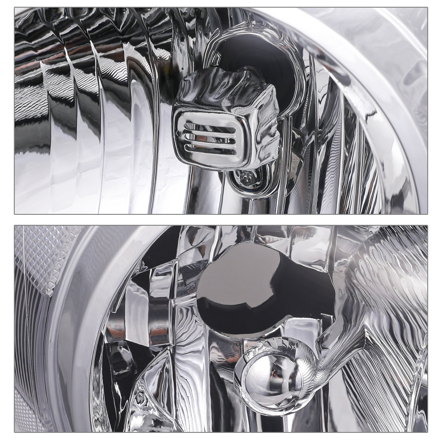 Factory Style Headlights (Chrome)<br>06-09 Dodge Ram 1500/2500/3500