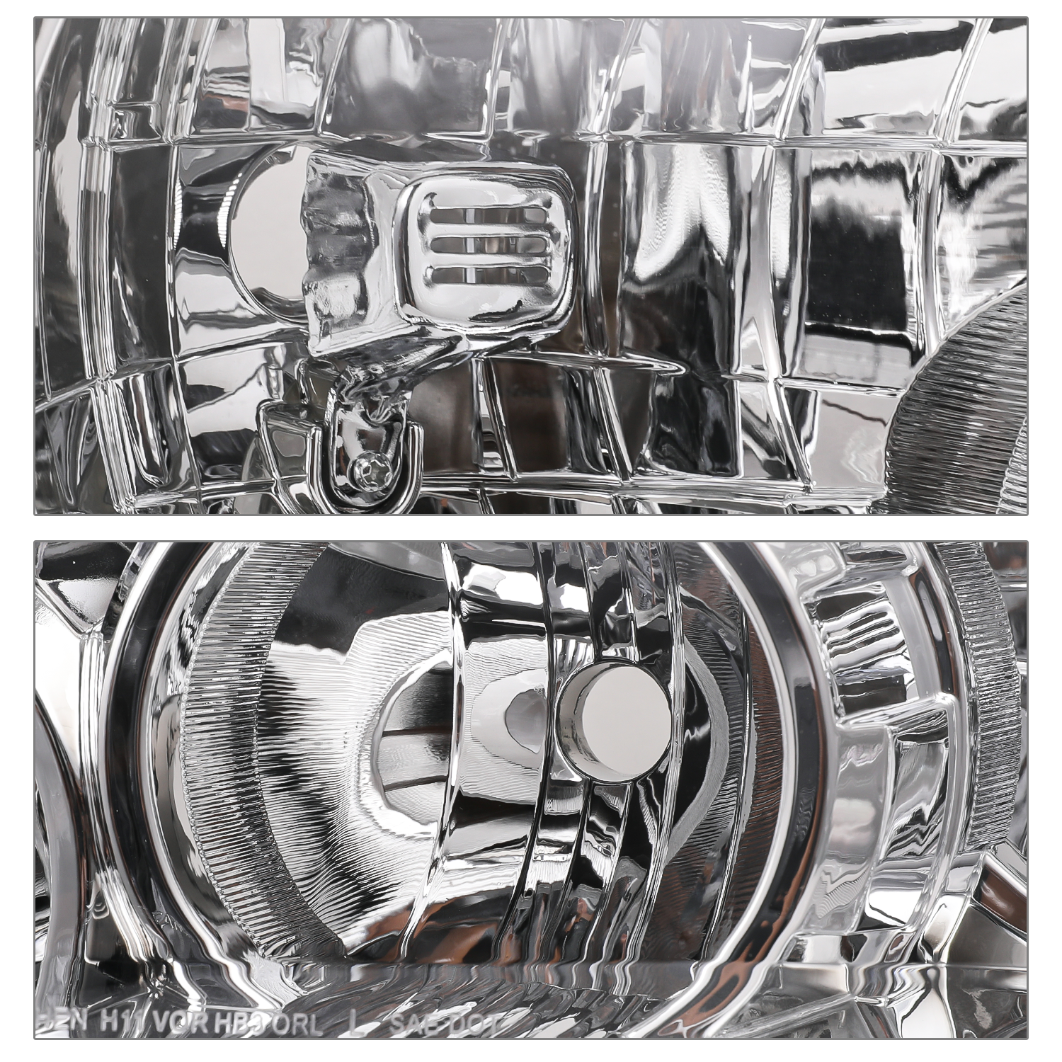 Factory Style Headlights (Chrome)<br>07-13 Toyota Tundra, 08-17 Sequoia