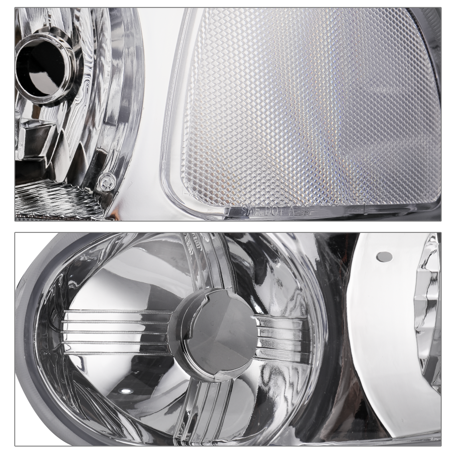 Factory Style Headlights (Chrome)<br>01-06 GMC Sierra/Yukon XL Denali