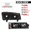 Factory Style Headlights (Black/Amber)<br>03-07 Chevy Silverado, Avalanche