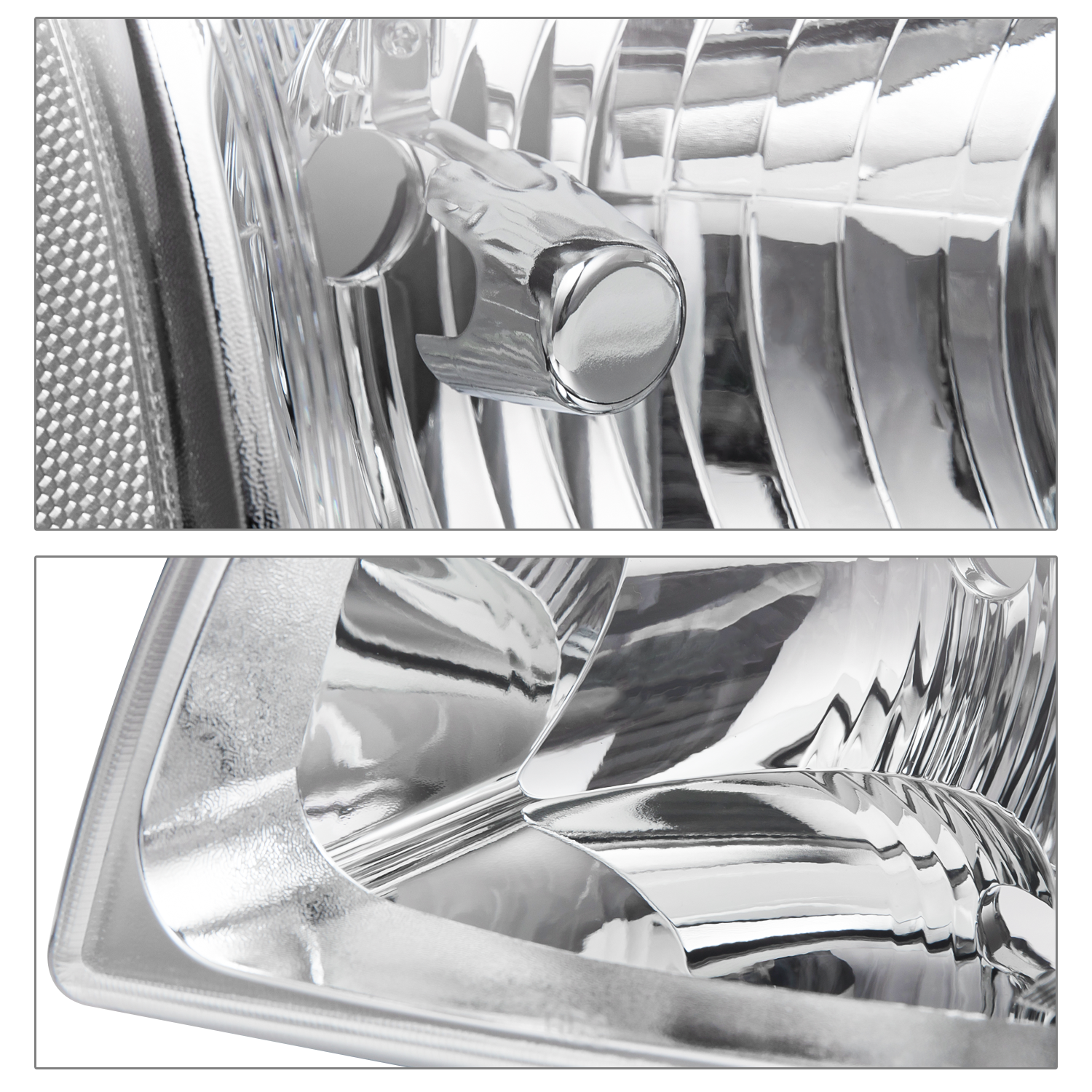 Factory Style Headlights (Chrome/Clear)<br>03-07 Chevy Silverado, Avalanche