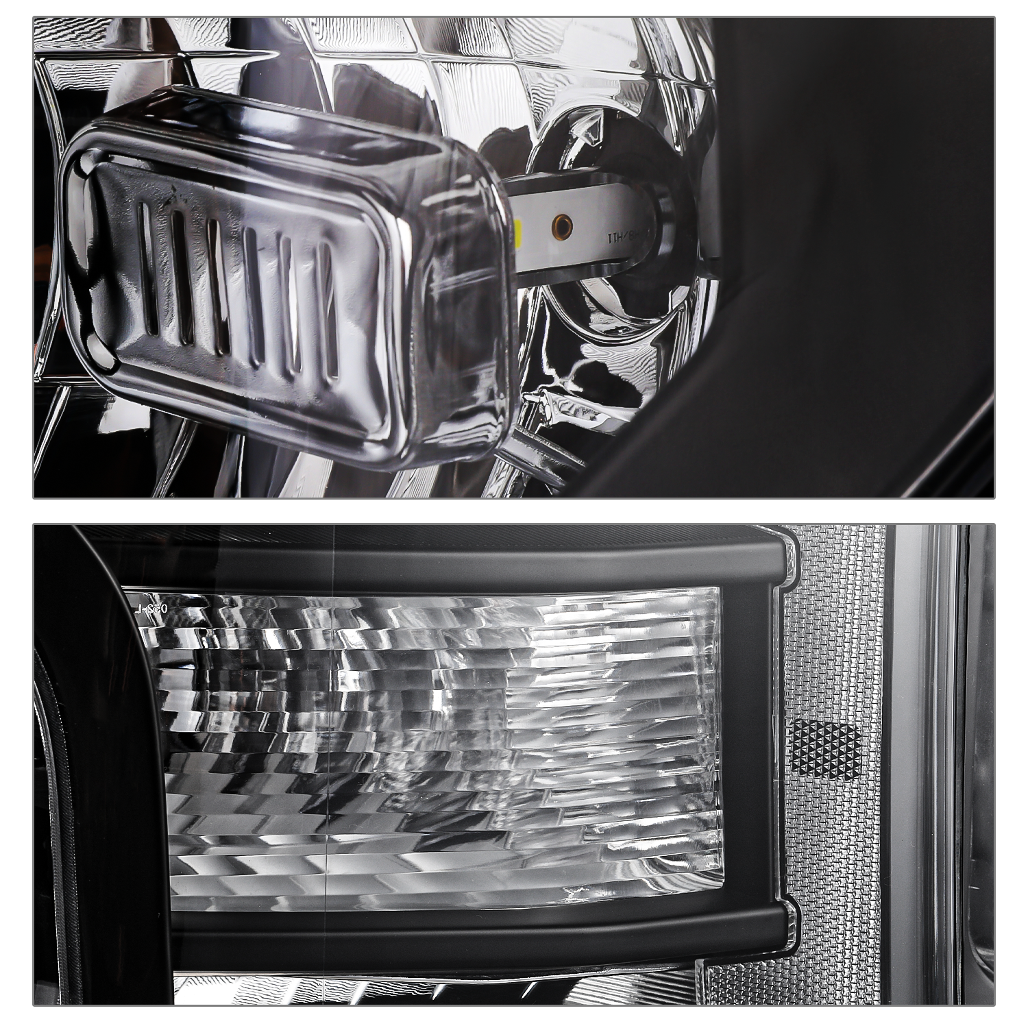 Factory Style Headlights W/LED Bulbs (Black)<br>18-20 Ford F-150