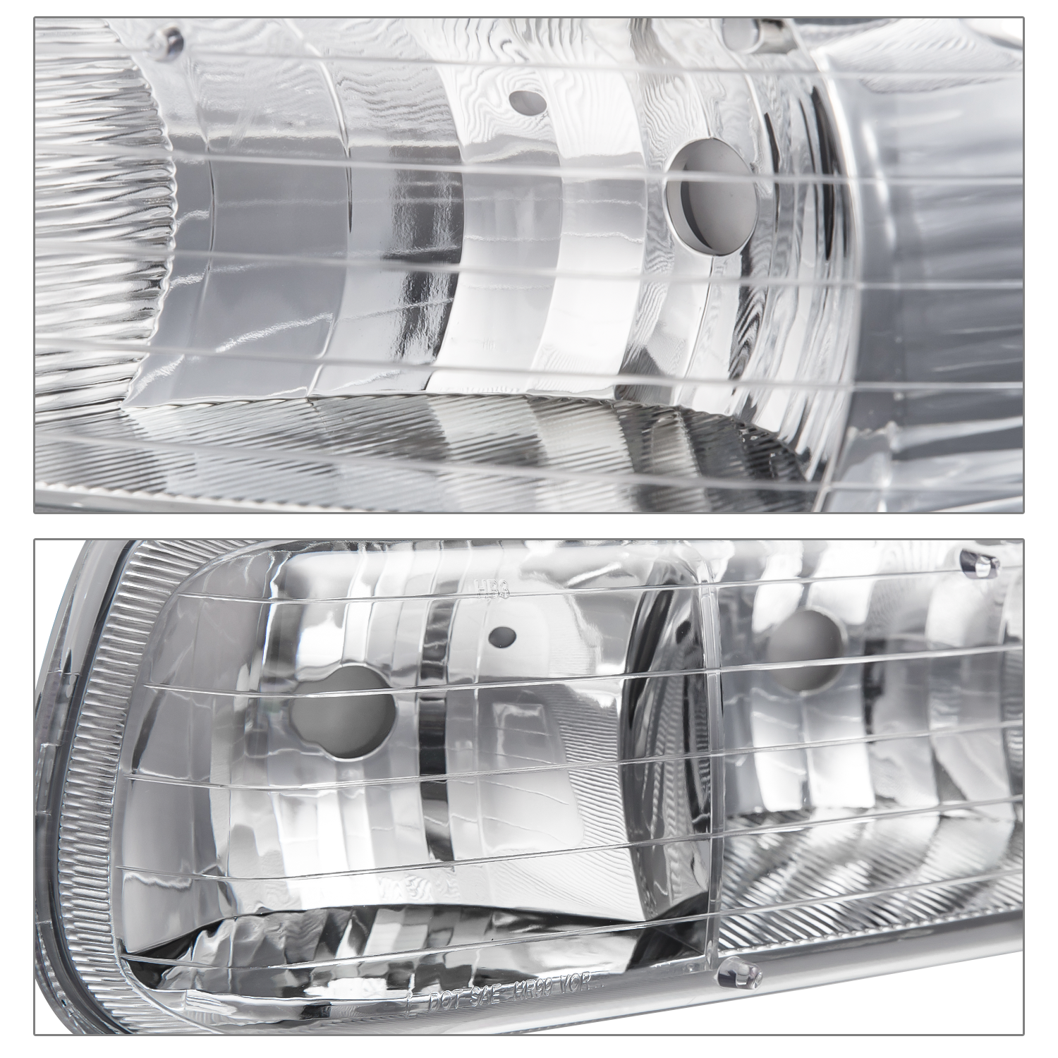 Factory Style Headlight (Chrome/Amber)<br>99-02 Chevy Silverado, 00-06 Suburban