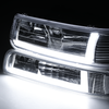 LED DRL Headlight+Bumper Light (Smoked)<br>99-02 Chevy Silverado, 00-06 Suburban, Tahoe