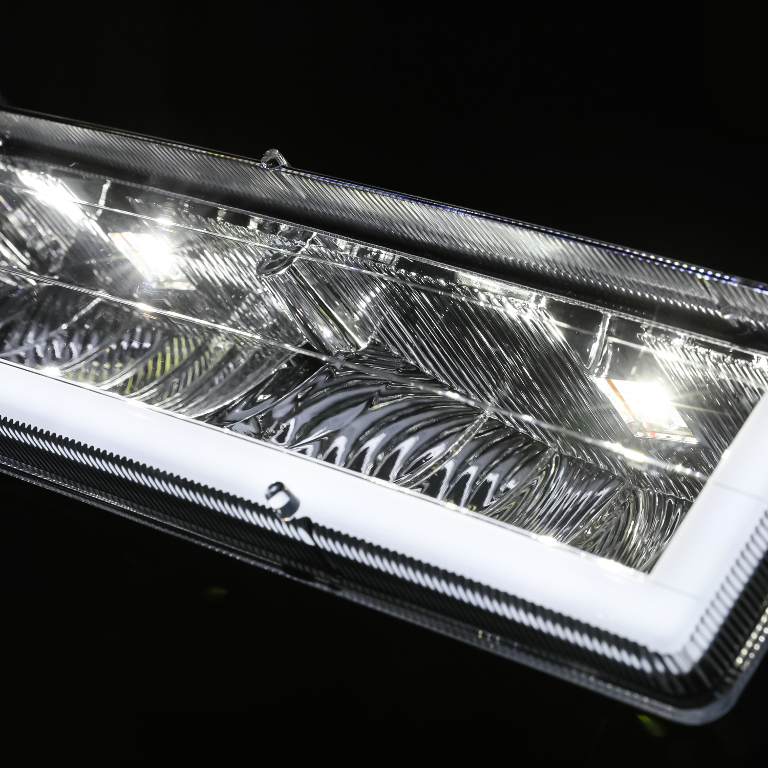 8pcs Headlights w/LED DRL Strip (Smoked)<br>94-00 GMC C/K C10 Pickup, Suburban
