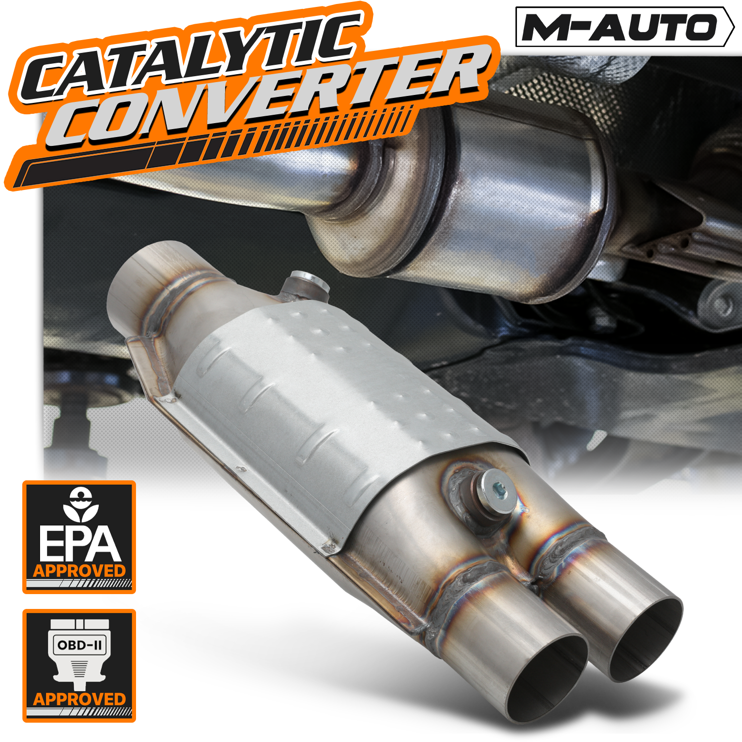 Universal Catalytic Converter<br>Diamension: 15.25 In L X 6 In W X 4 In H