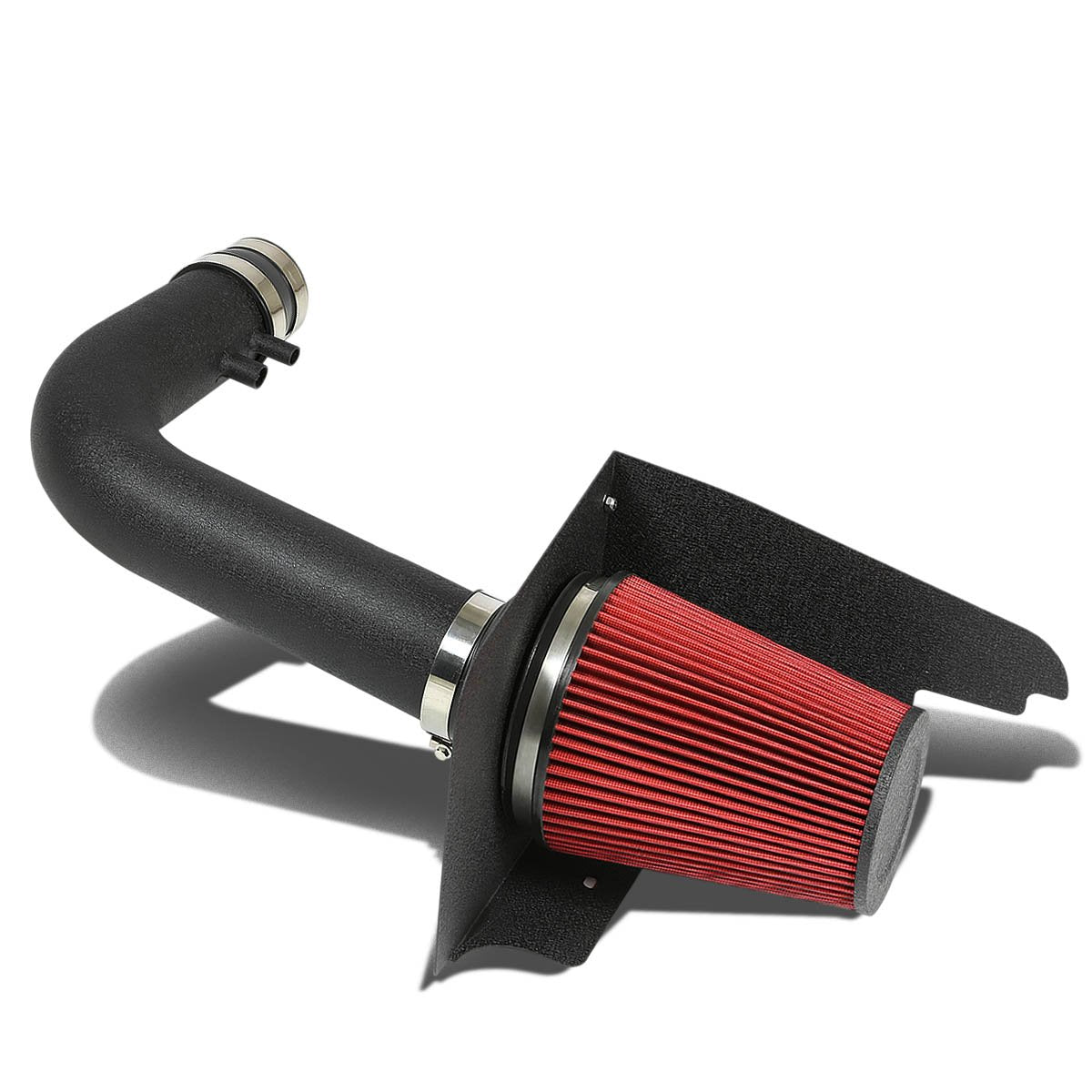 97-03 Ford F150 Expedition 4.6L 5.4L Aluminum Cold Air Intake w/Heat Shield+Filter - Black