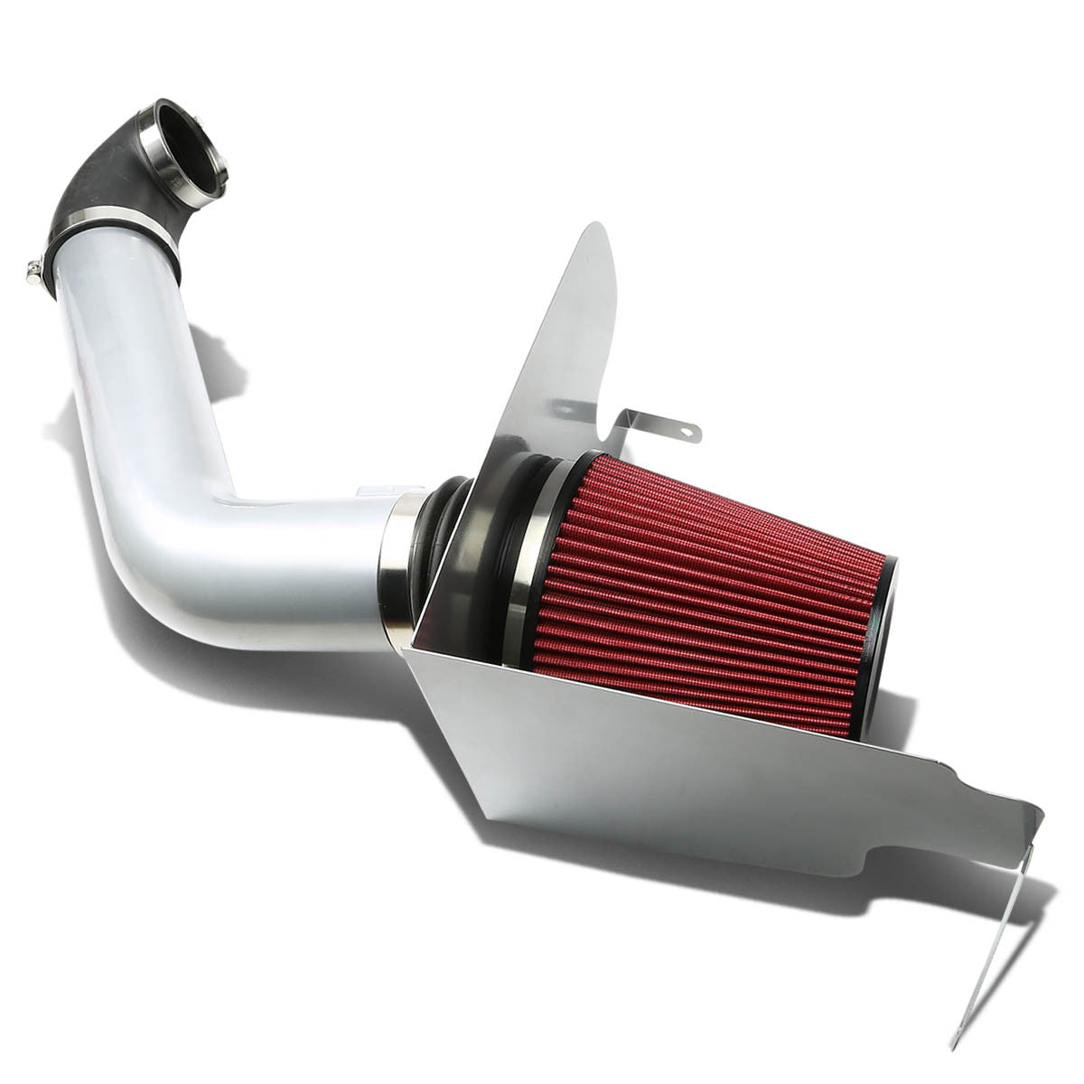 04-08 Ford F150 5.4L V8 Aluminum Cold Air Intake w/Heat Shield+Cone Filter