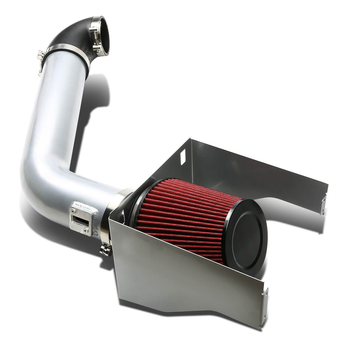 09-10 Ford F150 5.4L V8 Aluminum Cold Air Intake w/Heat Shield+Cone Filter