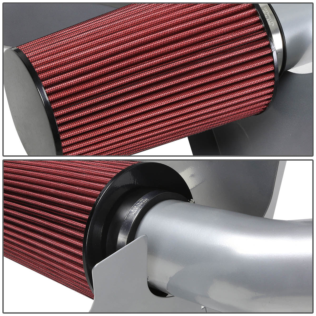 01-04 Chevy Silverado GMC Sierra 6.6L Diesel Aluminum Cold Air Intake w/Heat Shield+Filter