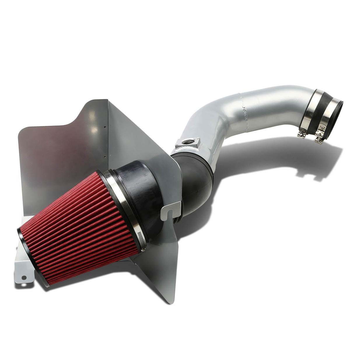 04-05 Chevy Silverado GMC Sierra 6.6L Diesel Aluminum Cold Air Intake w/Heat Shield+Filter