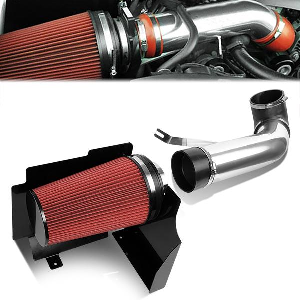 99-07 Chevy Silverado GMC Sierra 3.8 in. OD Aluminum Cold Air Intake w/Heat Shield+Filter