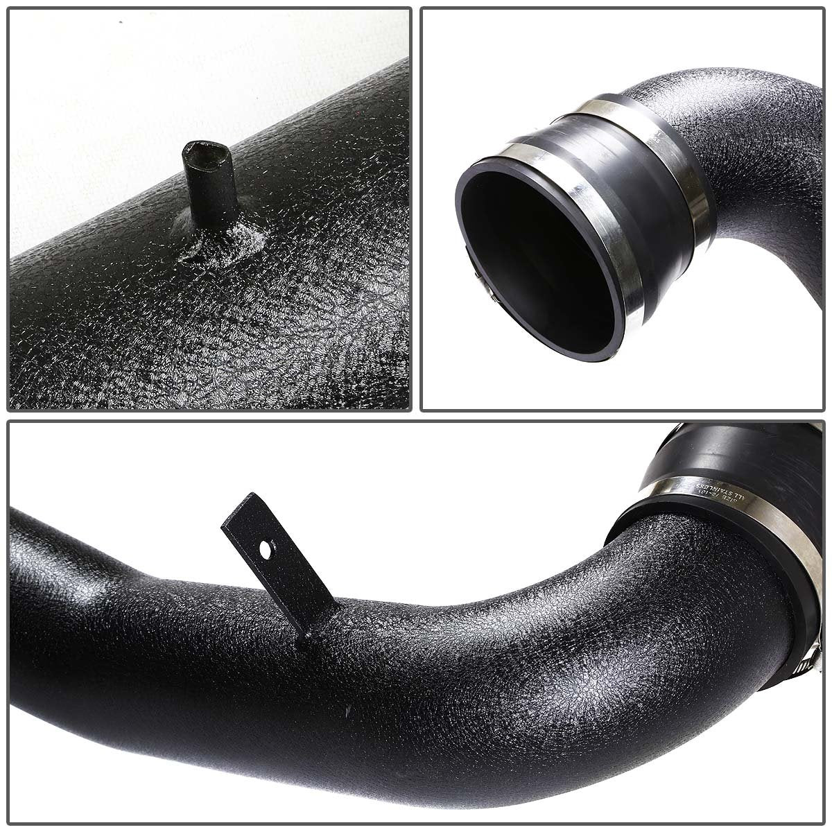 07-08 Chevy Silverado GMC Sierra Yukon Aluminum Cold Air Intake w/Heat Shield+Filter - Black