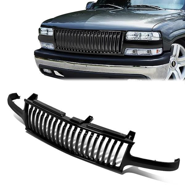 99-02 Chevy Silverado 00-06 Tahoe Suburban Front Grille - Badgeless Vertical Style