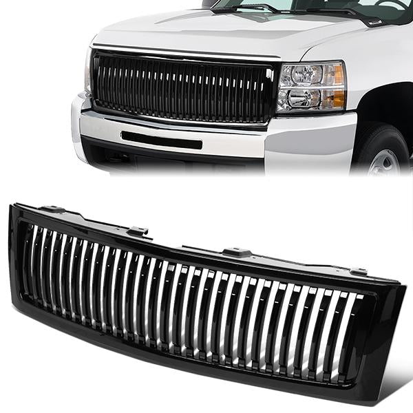 07-13 Chevy Silverado 1500 Front Grille - Badgeless Vertical Style