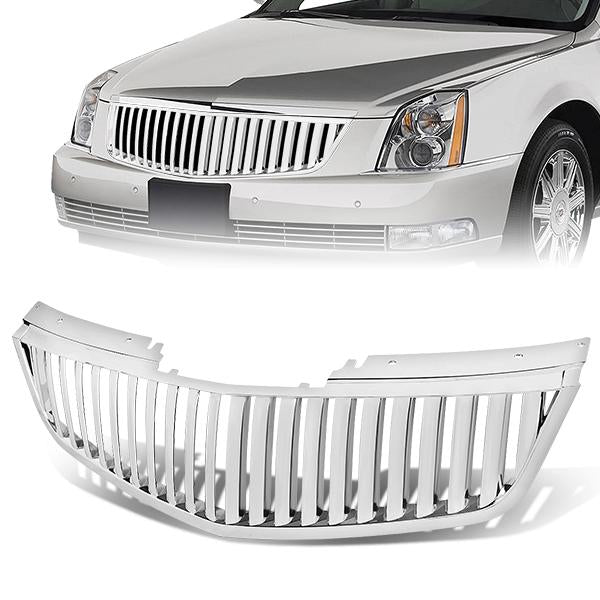 06-11 Cadillac DTS Front Grille - Badgeless Vertical Fence Style - Chrome