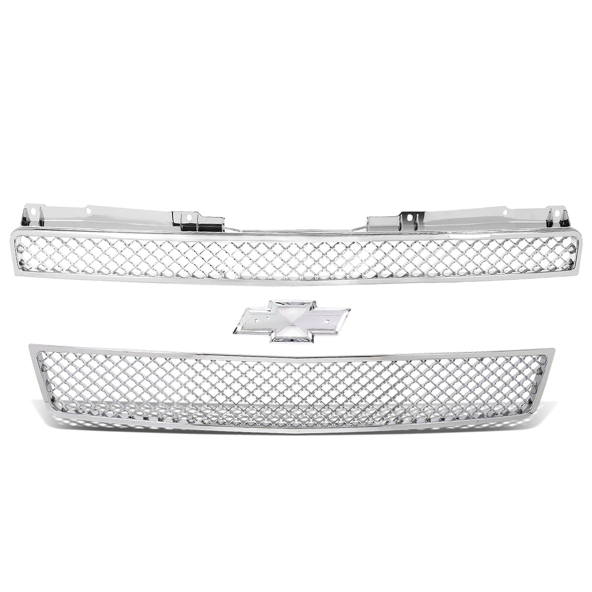 07-14 Chevy Tahoe Avalanche Suburban 1500 2500 Front Grille - Diamond Mesh - Chrome