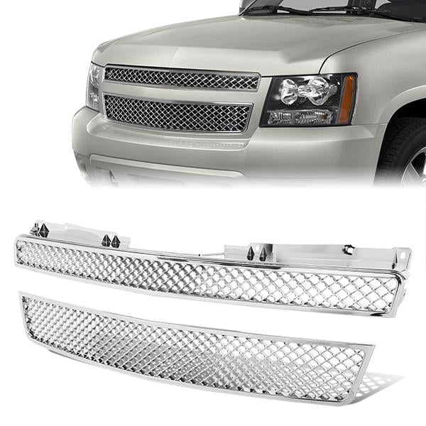 07-14 Chevy Tahoe Avalanche Suburban 1500 2500 Front Grille - Diamond Mesh - Chrome