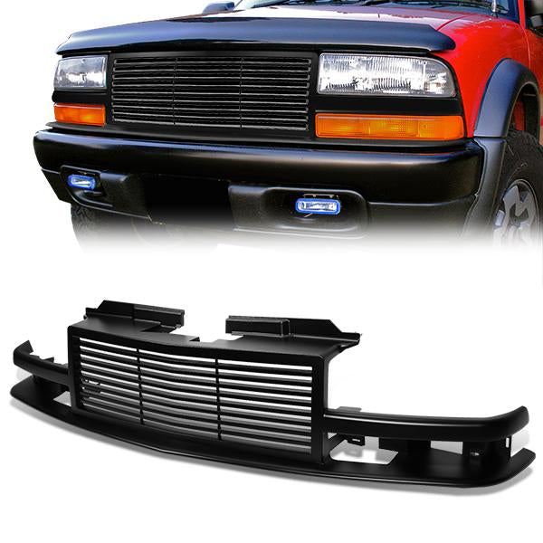 98-04 Chevy S10 Blazer Front Grille - Badgeless Style - Black