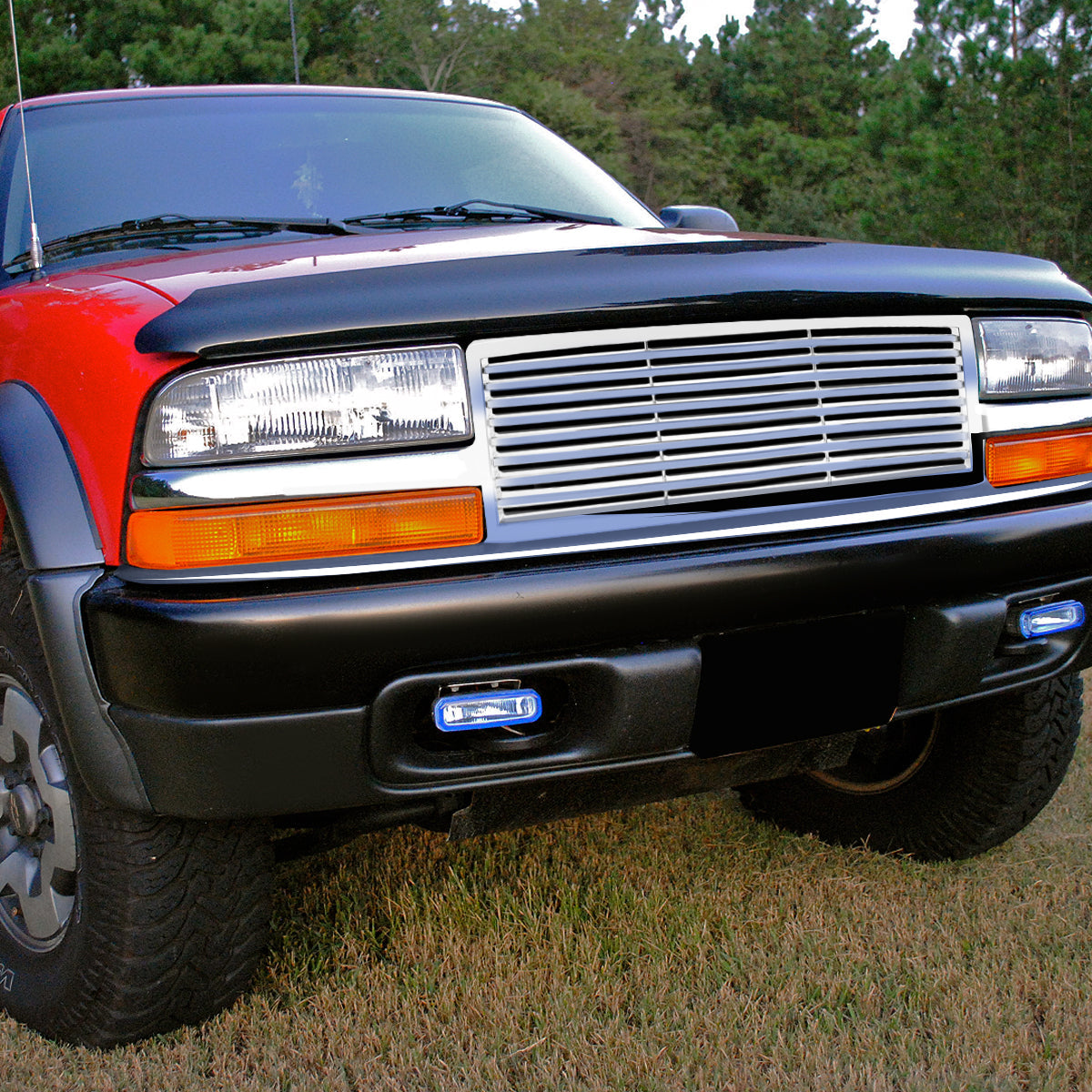 98-04 Chevy S10 Blazer Front Grille - Badgeless Style - Chrome