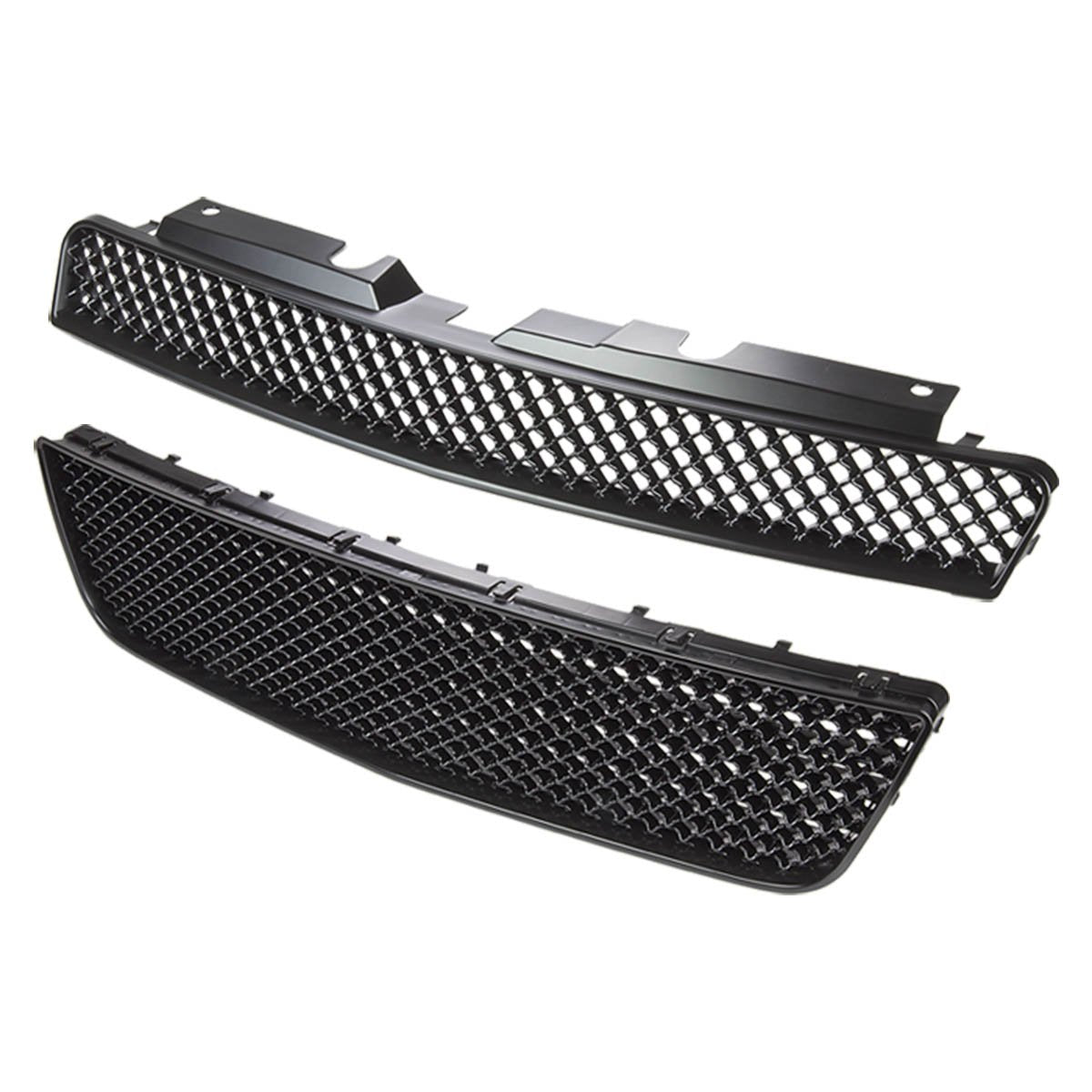 06-16 Chevy Impala Limited Upper+Lower Front Grille - Diamond Mesh - Black