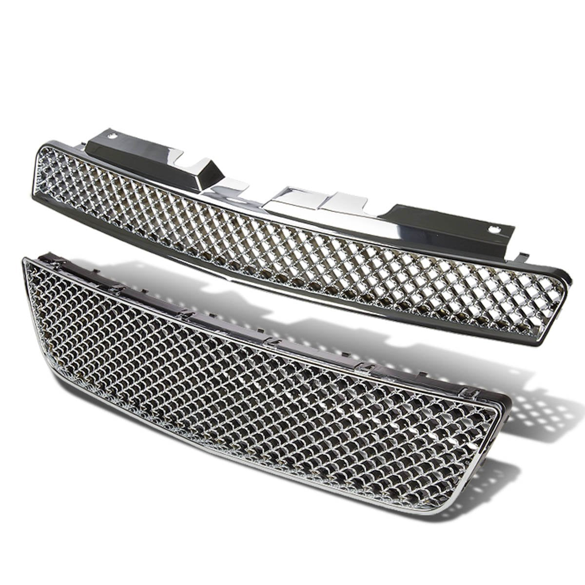 06-16 Chevy Impala Limited Upper+Lower Front Grille - Diamond Mesh - Chrome