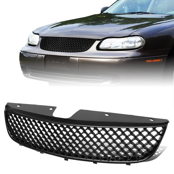 97-99 Chevy Malibu Front Grille - Badgeless Diamond Mesh - Black