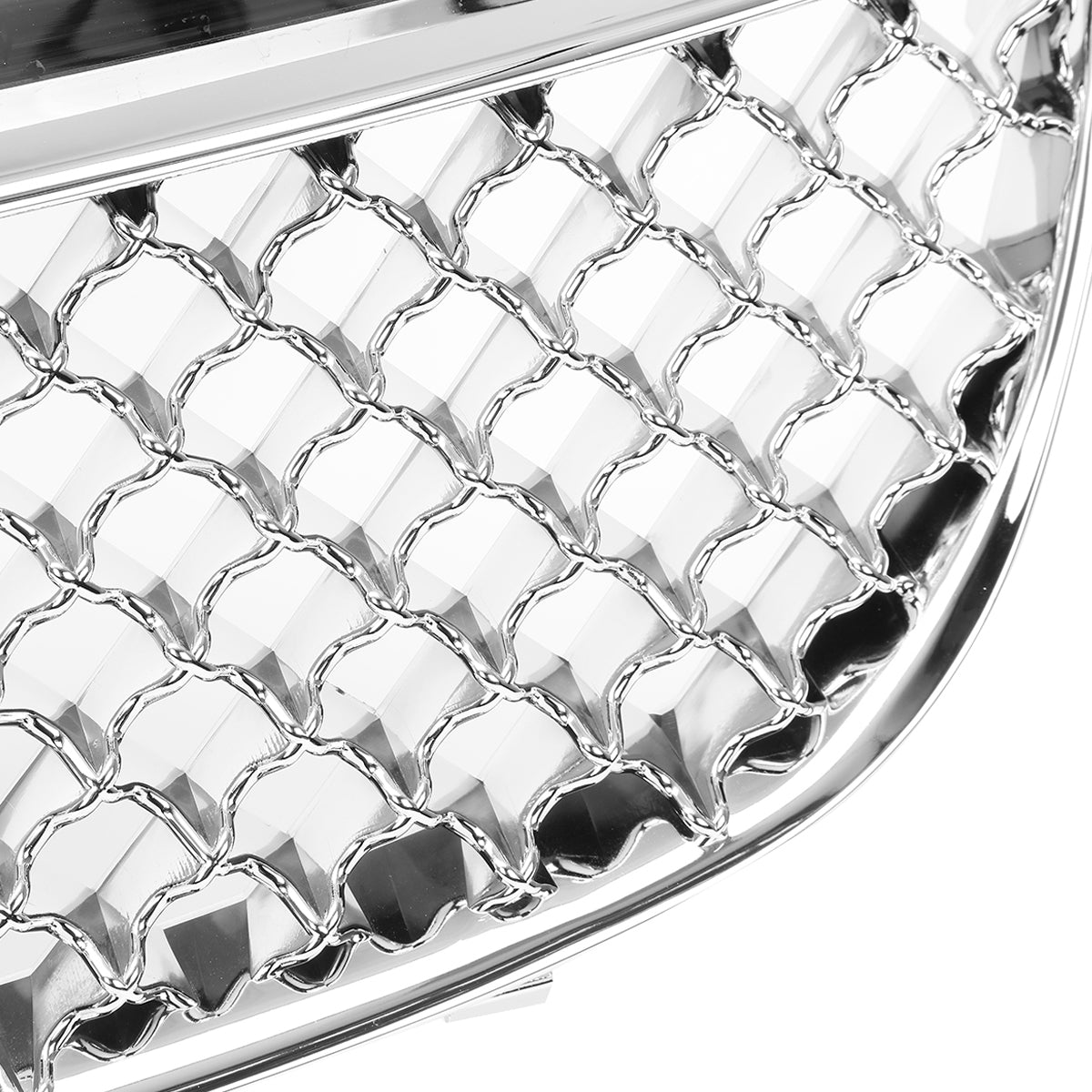 97-99 Chevy Malibu Front Grille - Badgeless Diamond Mesh - Chrome