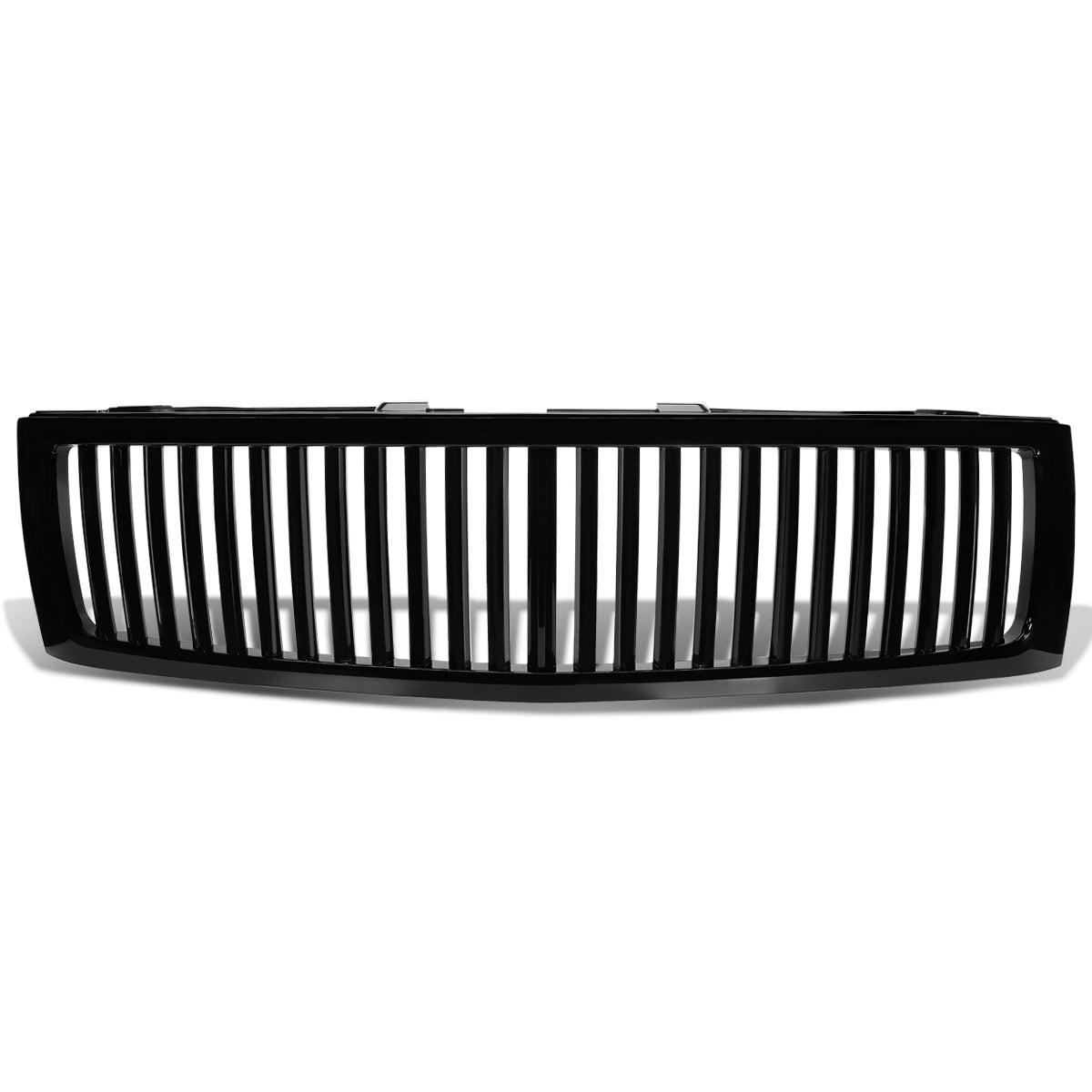 07-13 Chevy Silverado 1500 Front Grille - Badgeless Vertical Fence Style - Black