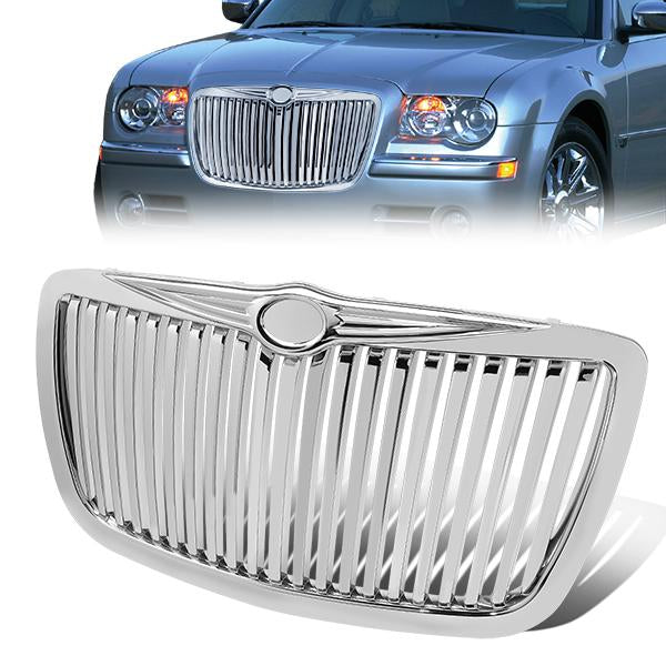 05-10 Chrysler 300 Front Grille - Vertical Fence Style - Chrome