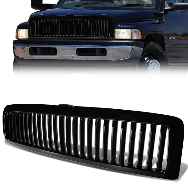 94-02 Dodge Ram 1500 2500 3500 Front Grille - Vertical Fence Style - Black