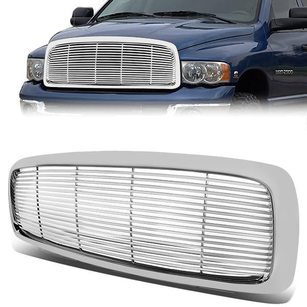 02-05 Dodge Ram 1500 2500 3500 Front Grille - Horizontal Fence Mesh - Chrome