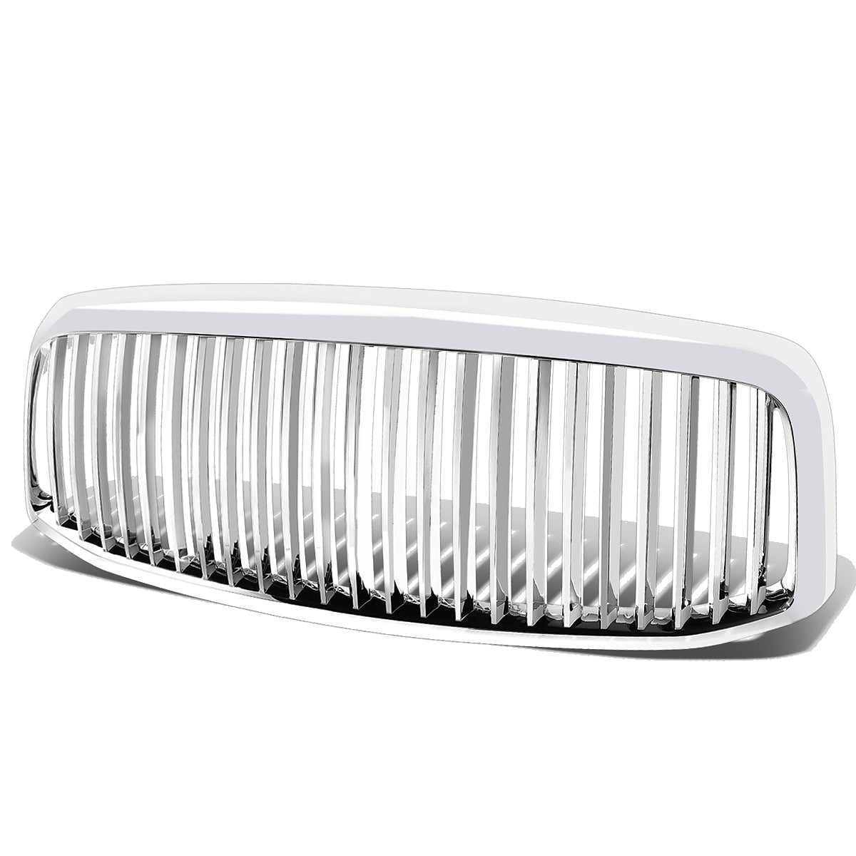 06-08 Dodge Ram 1500 2500 3500 Front Grille - Badgeless Vertical Style - Chrome