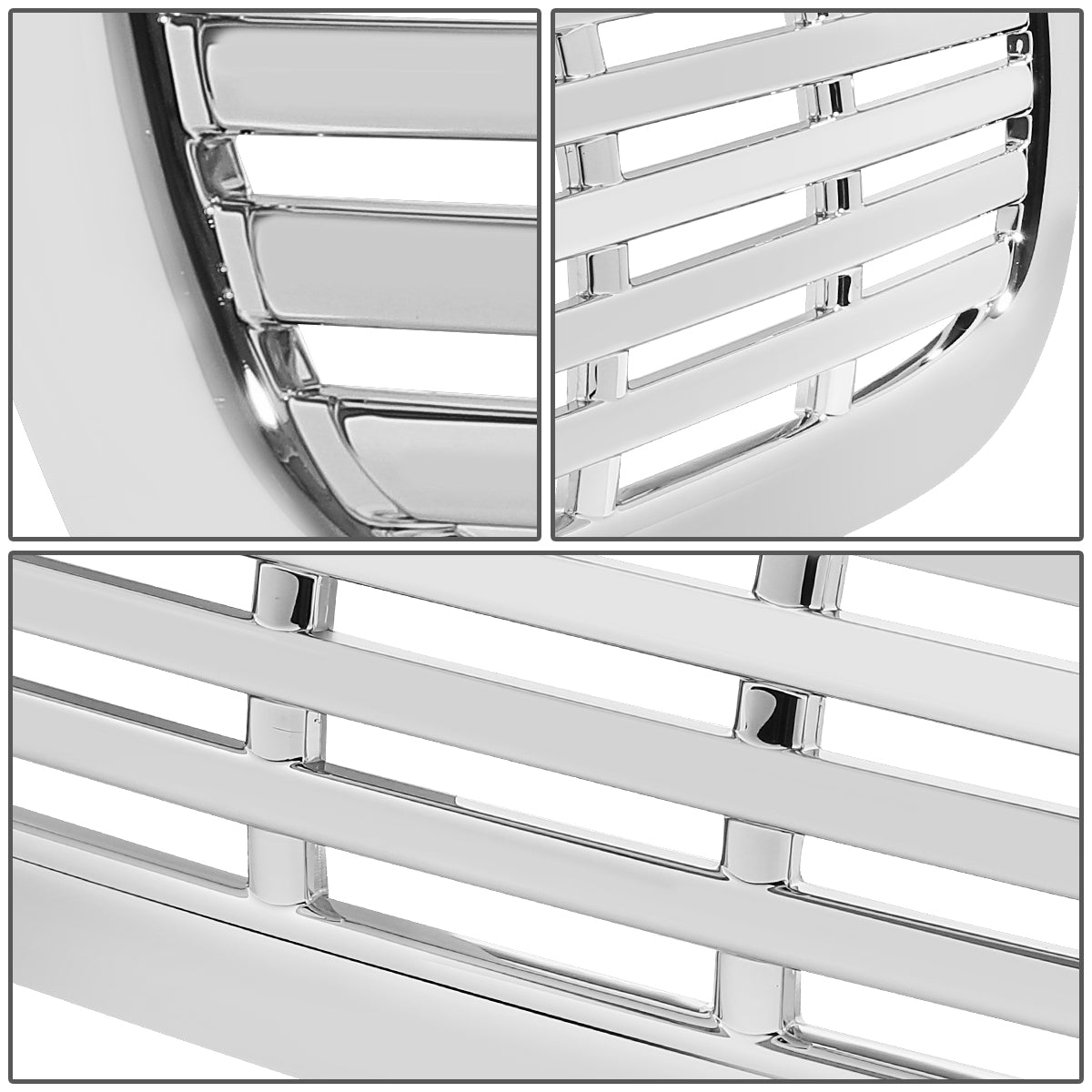 97-04 Dodge Dakota 98-03 Durango Front Grille - Horizontal Fence Mesh - Chrome