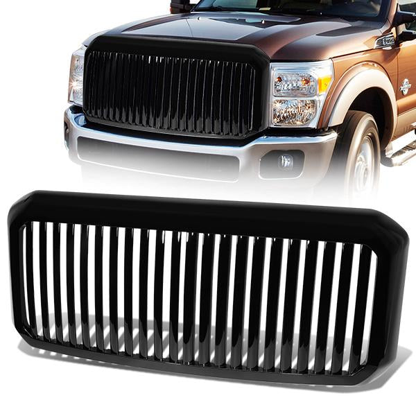 11-16 Ford F250 F350 F450 F550 Super Duty Front Grille - Vertical Fence Style - Black