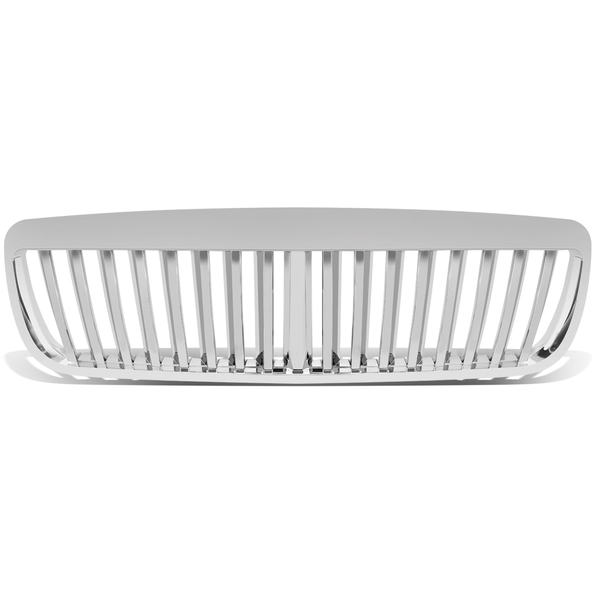 98-07 Ford Crown Victoria Front Grille - Badgeless Vertical Fence Style - Chrome