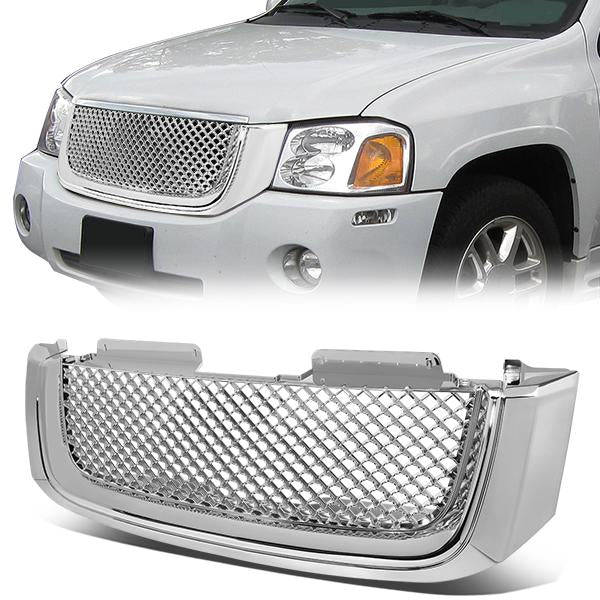 02-09 GMC Envoy XL XUV Front Grille - Badgeless Diamond Mesh - Chrome