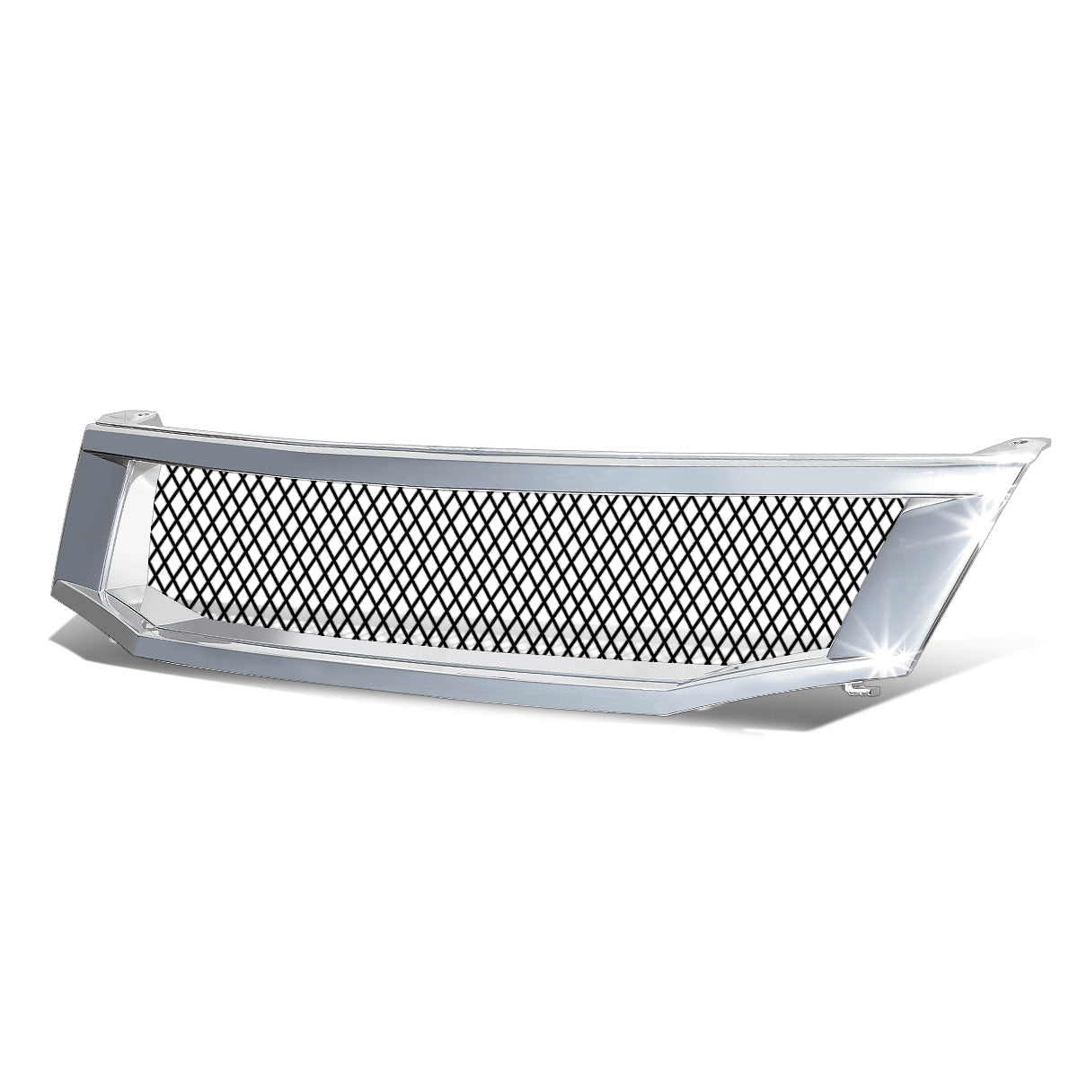 08-10 Honda Accord Sedan Front Grille - Badgeless Diamond Mesh - Chrome