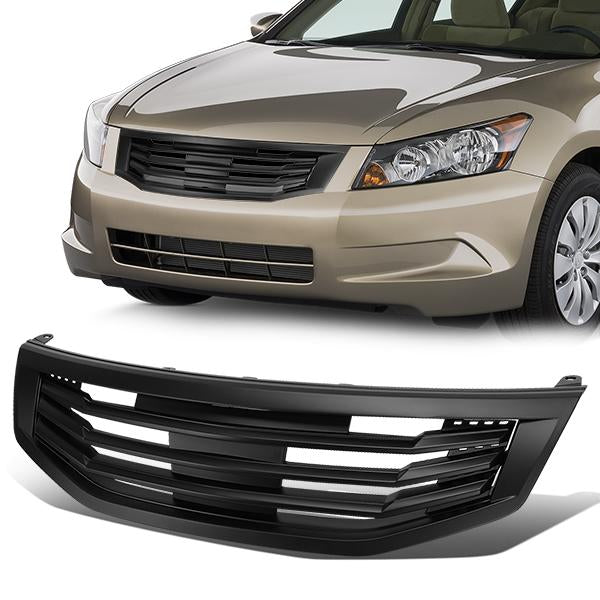 08-10 Honda Accord Sedan Front Grille - Badgeless Style - Black