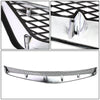 06-08 Honda Civic Coupe Front Grille - Badgeless Diamond Mesh - Chrome