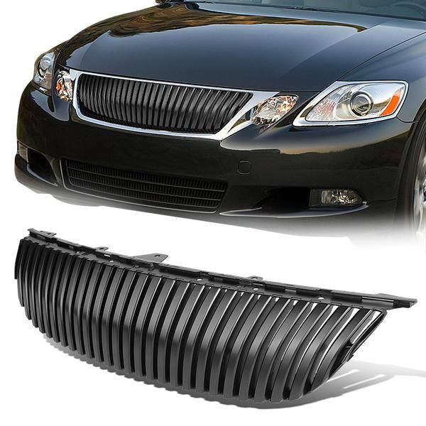 06-07 Lexus GS300 GS350 GS430 GS450H Front Grille - Badgeless Vertical Fence Style - Black