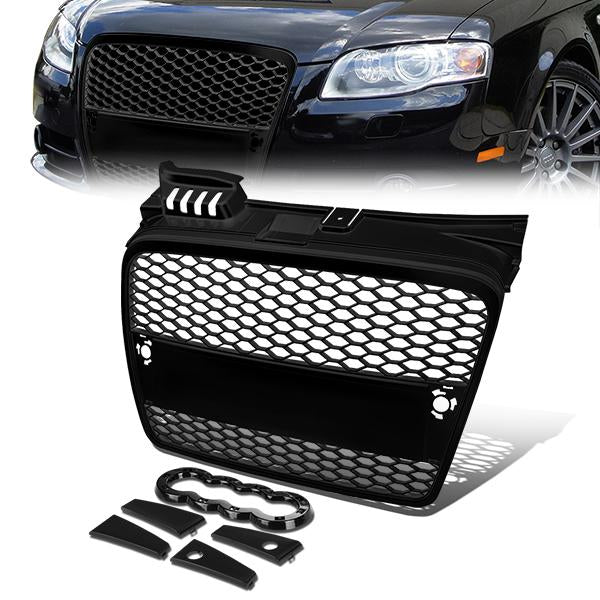 05-08 Audi A4 Quattro B7 Typ 8E 8H Front Grille - Honeycomb Mesh - Black