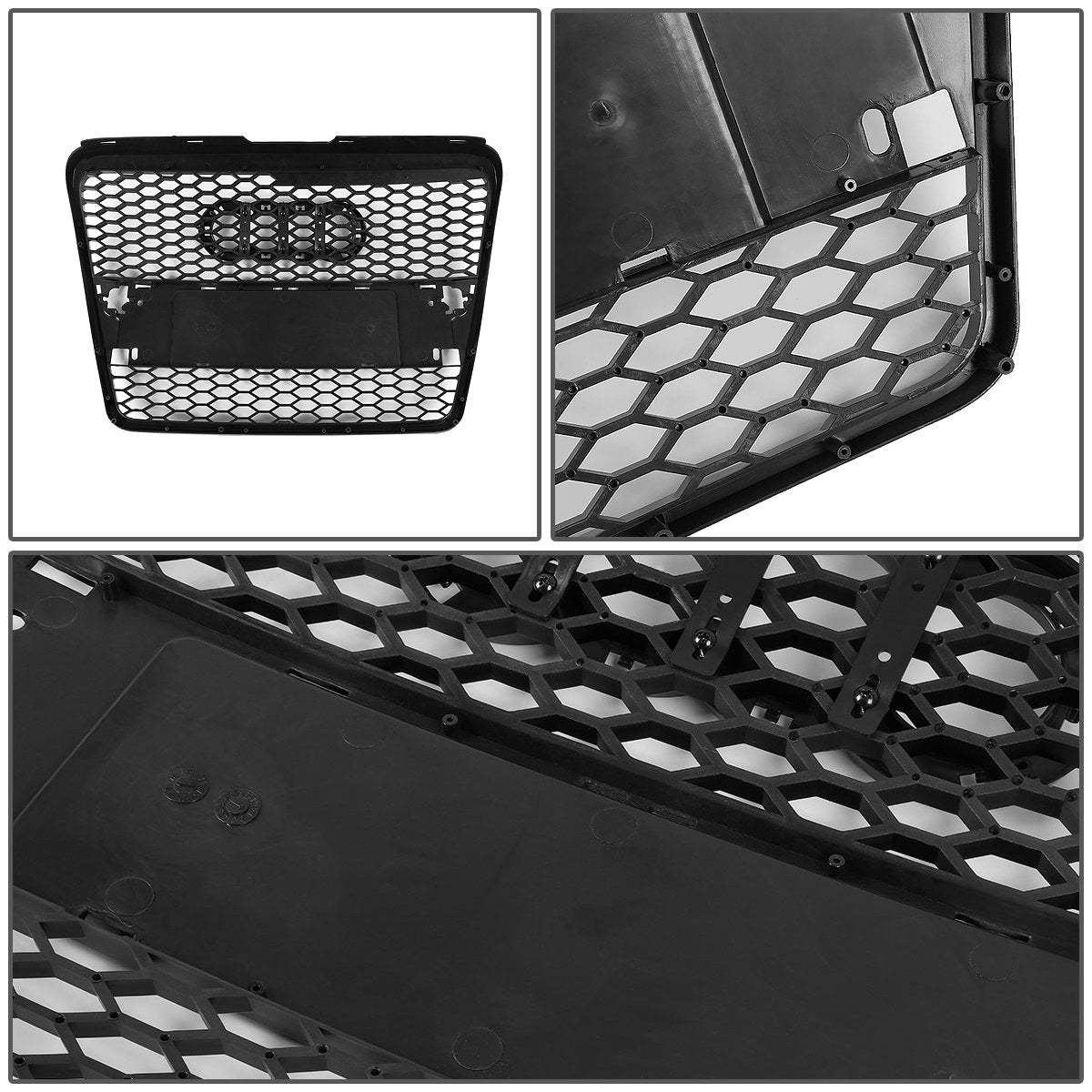 05-07 Audi A6 Quattro 2007 S6 Front Grille - Honeycomb Mesh - Black