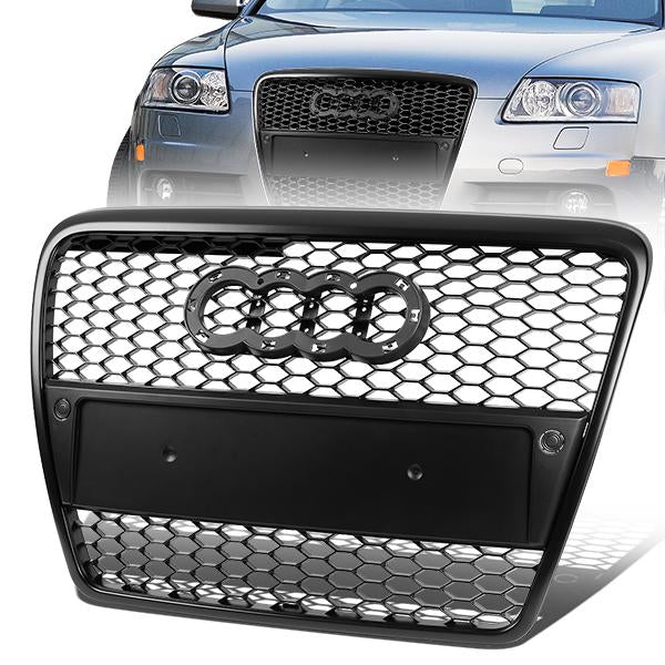 05-07 Audi A6 Quattro 2007 S6 Front Grille - Honeycomb Mesh - Black