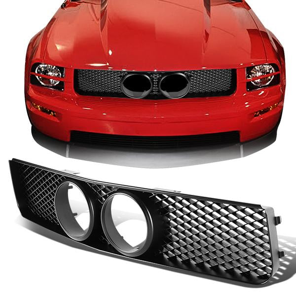 05-09 Ford Mustang GT 4.6L V8 Front Grille - Diamond Mesh - Black